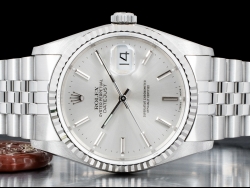 Rolex Datejust 36 Argento Jubilee Silver Lining Dial 16234 